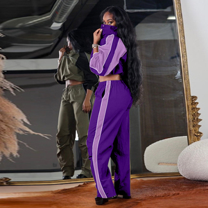 Women's Windbreaker Waterproof Tracksuit Ladies Nylon Rain Tracksuit 2 Piece <b>Set</b> Windbreaker Zipper Suits Women Customized - Product Image 4