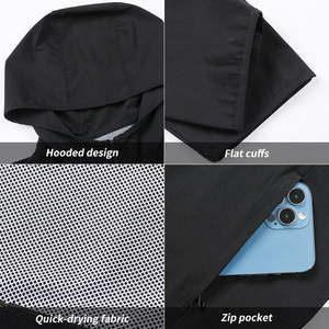 Veste de sport pour homme NESTA SPORTS, taille plus, légère, respirante, coupe-vent, pour la course à pied et la randonnée, avec détails réfléchissants - Product Image 4