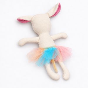 Poupée en tissu faite à la main en forme de cochon avec doublure en maille et tutu en tulle, jouet en peluche pour filles et enfants, cadeau d'anniversaire, accessoires en peluche doux - Product Image 3