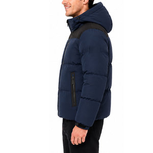 Veste à bulles tendance pour homme, élégante avec col à capuche, idéale pour les sorties et les voyages en hiver. - Product Image 3
