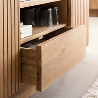 Meuble TV Vandana Vertex Neo en bois de manguier et marbre