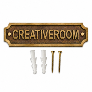 Custom Engraved Solid Brass Rectangle Plaque Personalized Metal <b>Name</b> <b>Plate</b> Door Sign House Address Sign Modern Design Handmade - Product Image 1
