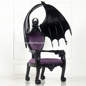 เก้าอี้บัลลังก์เคลือบเงาสีสั่งทำพิเศษสไตล์ฝรั่งเศสโบราณ รุ่นเซอร์เบรา สำหรับงานแต่งงาน โรงแรม อพาร์ตเมนต์ และเฟอร์นิเจอร์ห้องนั่งเล่น - Product Image 3