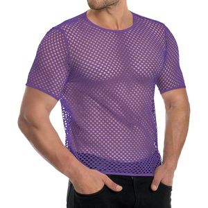Open Weave Muscle <b>Mesh</b> <b>Shirts</b> Dancing Top Soft Feel Poly Elastane Lightweight Breathable Wholesale Fishnet Tops - Product Image 2