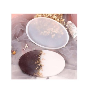 Wholesale Supplier Resin <b>Tray</b> 100% Handmade High Quality Epoxy Resin <b>Tray</b> With <b>Gold</b> Handle Food Storage <b>Tray</b> Hot Sale - Product Image 1