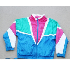 Survêtement Homme Imprimé Animal Color Block avec Fermeture Éclair Intégrale, Col Rond, Style Vintage, 100% Nylon Léger, Idéal Été - Product Image 3