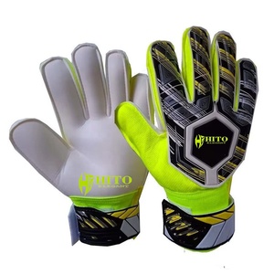 Gants de gardien de but en latex allemand bleu et noir, design personnalisé, tricotés, embossés, à doigts entiers, avec sangle en latex allemand à coupe négative de 4 mm. - Product Image 5