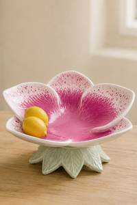 Bol à fruits en céramique et porcelaine en forme de tournesol classique avec couvercle, assiette à collation, plat de service décoratif créatif pour la maison et la cuisine - Product Image 3