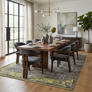 DECORDEC Tapis en laine tufté à la main, style moderne vieilli, écologique, antidérapant, à poils épais, pour salon, chambre et hôtel - Product Image 4