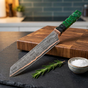 Couteau de chef Kiritsuke en cuivre damas fait main SIZZCO, style japonais, manche en résine, couteau de cuisine, cadeau personnalisé, vente en gros OEM - Product Image 1