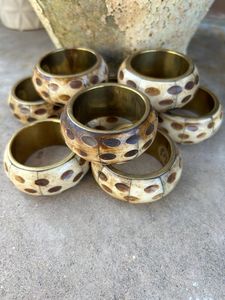 แหวนรองผ้าเช็ดปากดีไซน์หรูหรา แหวนรองผ้าเช็ดปากฝังกระดูก ที่วางผ้าเช็ดปากกระดูก ใช้สำหรับโต๊ะอาหาร ในราคาที่แข่งขันได้มาก - Product Image 5