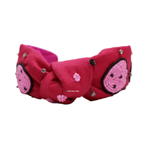 Diadema con nudo de diamante para mujer, accesorios coloridos con diamantes de imitación y cuentas de semillas, accesorios para el cabello Chic Boo - Product Image 1