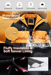 Manteau d'hiver confortable et élégant, doudoune d'extérieur à col montant, design à bulles, logo personnalisé sur le devant pour homme - Product Image 3