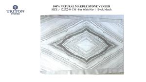 Chapa de piedra de mármol 100% natural, color negro hielo, flexible, delgada, moderna, para revestimiento decorativo de paredes. - Product Image 3