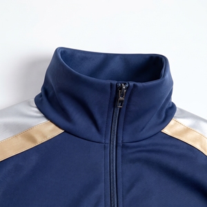 Men’s Navy Blue & Gold <b>Tracksuit</b> Set Full Zip Sports Jacket & Jogger Pants <b>Retro</b> Athletic Sportswear - Product Image 5