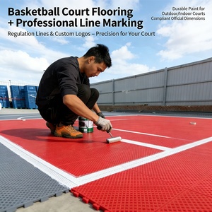 Baldosas Deportivas Antideslizantes Ecológicas de PP para Canchas de Baloncesto al Aire Libre, Fáciles de Instalar, para Patio Trasero, DIY - Product Image 3