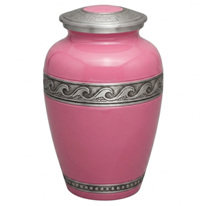 Urnes funéraires en alliage pour adultes avec bande de gravure personnalisable, finition argent et blanc, pour cendres humaines. - Product Image 2