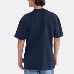 Camiseta de Cuello Redondo de Algodón para Hombre, Preencogida, Suave y Ajustada, Camiseta Premium de Algodón y Poliéster para Hombre, Camisetas Deportivas - Product Image 2