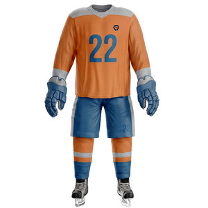 Ensemble uniforme de hockey sur glace pour hommes, matériau durable et respirant, coupe confortable, maillot et pantalon pour l'entraînement et les performances en compétition - Product Image 1