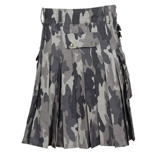 Kilt Escocés Moderno Color Gris Camuflaje para Hombre, Estilo Highlanders - Product Image 5