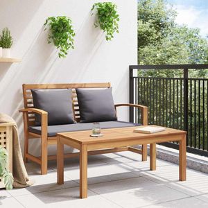Banc de patio marron et gris foncé 43,31 x 25,98 x 29,92 pouces avec coussin - Product Image 4