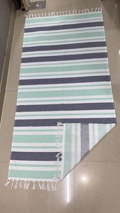 Pareo de playa Fouta teñido con hilo, 2 en 1: frente de poliéster y algodón, reverso de toalla. - Product Image 3