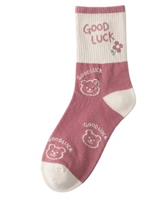 Cute Pink Cartoon <b>Bear</b> Ankle <b>Socks</b> Women Cotton Breathable Korean Style Sweet Mesh Summer <b>Socks</b> - Product Image 2