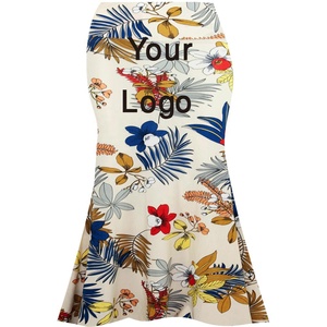 Jupe en satin personnalisée avec design vieilli, 100% coton et élasthanne, style décontracté brodé pour femme, respirante, fabriquée au Bangladesh - Product Image 2
