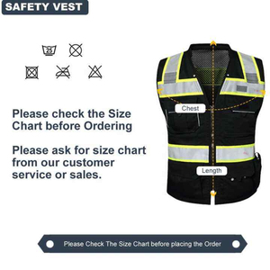 Gilet d'uniforme de sécurité professionnel pour personnel de sécurité avec options de logo personnalisé, tissu respirant et vente en gros - Product Image 3