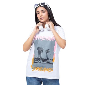 Factory Direct Women's Eco-Friendly 100% Cotton O-Neck Short Sleeve Regular Fit Anti-UV Quick Dry Summer Casual Tops - Product Image 1