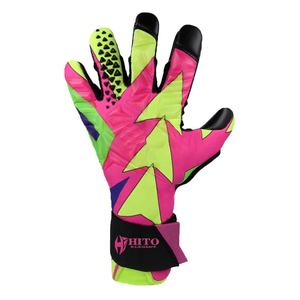 Gants de gardien de but de fabrication professionnelle, paume avant en latex allemand de 4 mm, dos en latex, impression par sublimation et découpe hybride injectée de silicone - Product Image 2