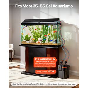 Filtro de Canister Personalizable de 224.5 GPH con Luz Externa de 2 Etapas y Bomba Potente para Circulación y Limpieza del Agua - Product Image 2