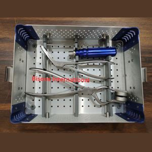 BISONS Kit de Instrumentos Quirúrgicos de Alta Calidad para Plegado y Corte de Malla de Titanio Craneal con Caja de Almacenamiento Quirúrgica - Product Image 1