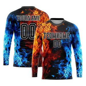 Uniforme de Fútbol Personalizado con el Mejor Material, Nombre del Equipo, Ropa Deportiva, Jersey de Fútbol de Color Sólido, Secado Rápido, Cuello Redondo - Product Image 3