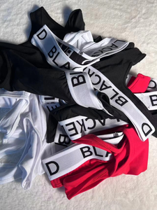 Ensemble de lingerie noire L&J BLACKED Extreme Sexy, sous-vêtements de sport sans couture, push-up, légers, respirants, en dentelle, style bikini - Product Image 6