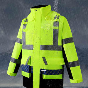 Custom Logo Wholesale Workwear Safety Jacket High Vis Waterproof Clothing OEM Industrial Safety Jacket With Reflective <b>Strips</b> - Product Image 5