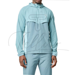 Chaqueta cortavientos al por mayor con capucha, chaquetas de verano ligeras de nailon, pantalones cortos y pantalones largos, chándal cortavientos de nailon para hombre - Product Image 4