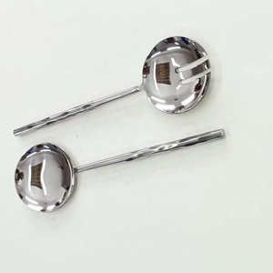 Ensemble de couverts de cuillère de passoire de soupe d'acier inoxydable de ménage avec la poignée coréenne plaquée par argent - Product Image 1