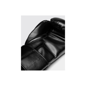 Gants de boxe en cuir noir, fermeture à lacets sur le poignet, pour adultes, équipement de boxe - Product Image 5