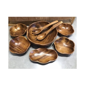 Large Modern Luxury Wooden Fruit Bowl Lightweight Durable Eco-Friendly Customized for Presents <b>Beautiful</b> Kitchen Counter Display - Product Image 5