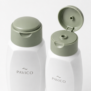 Flacon de shampooing en plastique blanc avec bouchon à clapet pour les soins capillaires, le lavage corporel, l'emballage cosmétique, fabricant au Vietnam - Product Image 2