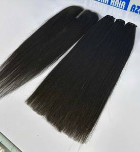 ผมต่อจากผมมนุษย์แท้เวียดนามแบบปรับแต่งได้ชุดลูกไม้ด้านหน้าคุณภาพสูง8-26นิ้ว - Product Image 1