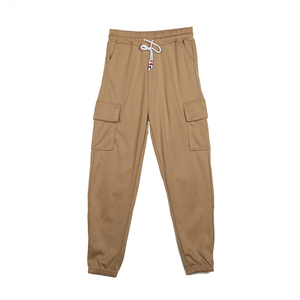 Pantalones deportivos de mujer personalizados de cintura alta con forro polar, cintura elástica, cremallera, ecológicos, de ajuste holgado, informales y de frente liso - Product Image 2