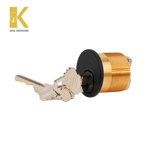 กระบอกล็อคร่อง25มม. SC keyway ทองเหลืองสีดำแบนสำหรับประตูทางเข้า - Product Image 1