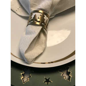 Luxury Modern Brass Lattice Napkin Ring with Eco-Friendly Design Customizable Width & Shape for Wedding <b>Table</b> Decoration - Product Image 6