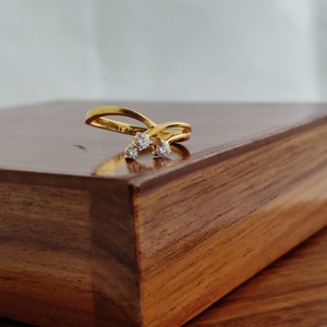 Namivaa Open <b>Wrap</b> Bypass Ring Women Minimalist Solitaire Style <b>Wedding</b> Anniversary Party Fine Jewelry <b>Gift</b> From India - Product Image 2