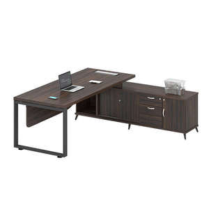 Escritorio de Oficina Ejecutivo Modular Moderno en Forma de L, Diseño de Madera Independiente, Estilo Minimalista, Muebles de Oficina Comerciales - Product Image 4
