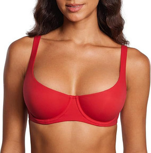 Sujetador sin aros para mujer, con copas completas, sin costuras, cómodo y transpirable, con almohadillas, se puede usar como top. - Product Image 2