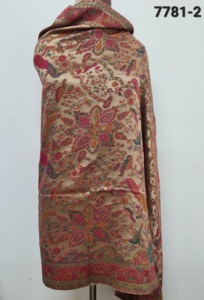Chal Floral Reversible de Lana Fina Tejida Jamawar para Mujer - Ligero y Transpirable para Uso en Todas las Estaciones - Product Image 3