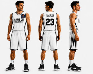 Meilleures ventes : Ensembles d'uniformes de basketball 100 % polyester de haute qualité pour équipes adultes, avec nom et lettres de l'équipe sur le devant, par sublimation. - Product Image 1